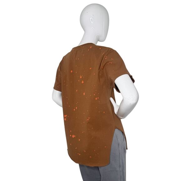 FREE BIRD Brown Oversized Shirt with Slips - Size Small | Trendy & Comfortable - Picture 4 of 6